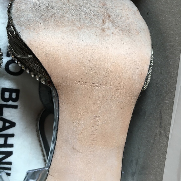 Manolo Blahnik metallic crystal heels 5.5 - Picture 5 of 6